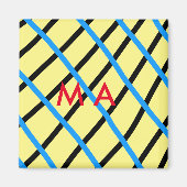 Einfache Monogramm fügen Sie den Namen Mann minima Magnet (Vorne)