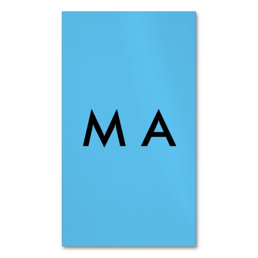 Einfache Monogramm fügen Sie den Namen Mann minima Magnetische Visitenkarte (Vorderseite Vertikal)