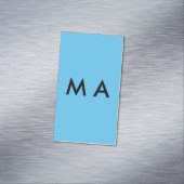Einfache Monogramm fügen Sie den Namen Mann minima Magnetische Visitenkarte (Beispiel)