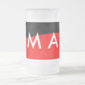 Einfache Monogramm fügen Sie den Namen Mann minima Mattglas Bierglas (Mittel)