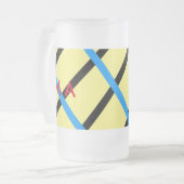 Einfache Monogramm fügen Sie den Namen Mann minima Mattglas Bierglas (Vorderseite Links)