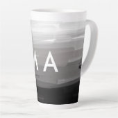 Einfache Monogramm fügen Sie den Namen Mann minima Milchtasse (Rechte Ecke)