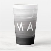 Einfache Monogramm fügen Sie den Namen Mann minima Milchtasse (Vorderseite)