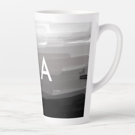 Einfache Monogramm fügen Sie den Namen Mann minima Milchtasse (Rechts)