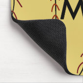 Einfache Monogramm fügen Sie den Namen Mann minima Mousepad (Ecke)
