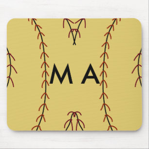 Einfache Monogramm fügen Sie den Namen Mann minima Mousepad