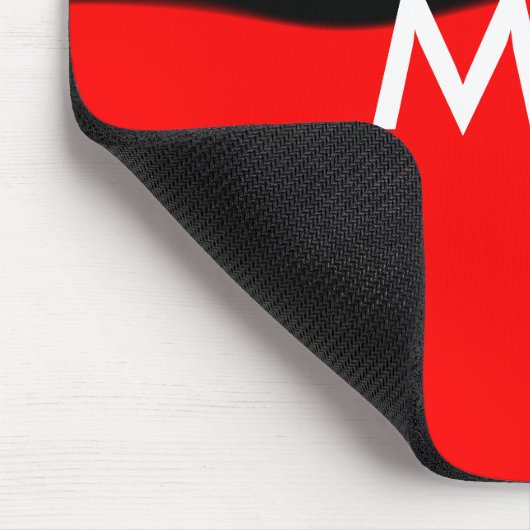 Einfache Monogramm fügen Sie den Namen Mann minima Mousepad (Ecke)