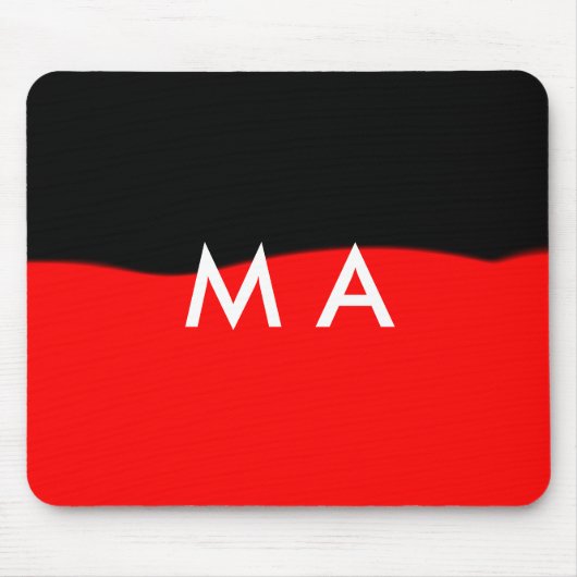 Einfache Monogramm fügen Sie den Namen Mann minima Mousepad (Vorne)