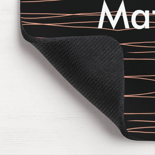 Einfache Monogramm fügen Sie den Namen Mann minima Mousepad (Ecke)