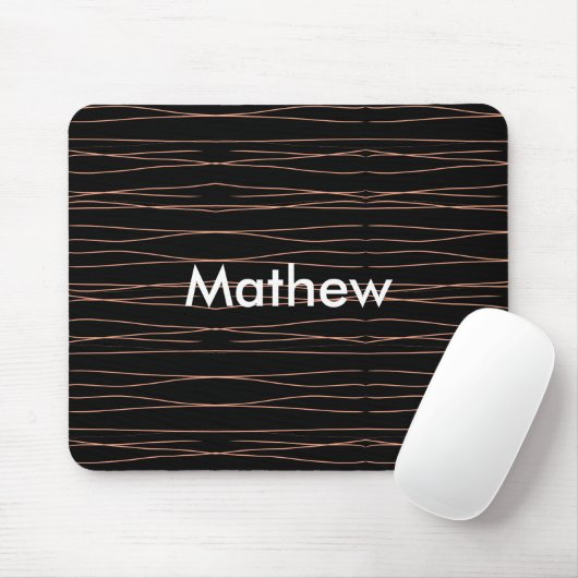 Einfache Monogramm fügen Sie den Namen Mann minima Mousepad (Mit Mouse)