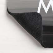 Einfache Monogramm fügen Sie den Namen Mann minima Mousepad (Ecke)