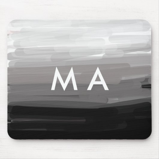 Einfache Monogramm fügen Sie den Namen Mann minima Mousepad (Vorne)