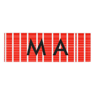 Einfache Monogramm fügen Sie den Namen Mann minima Namenschild
