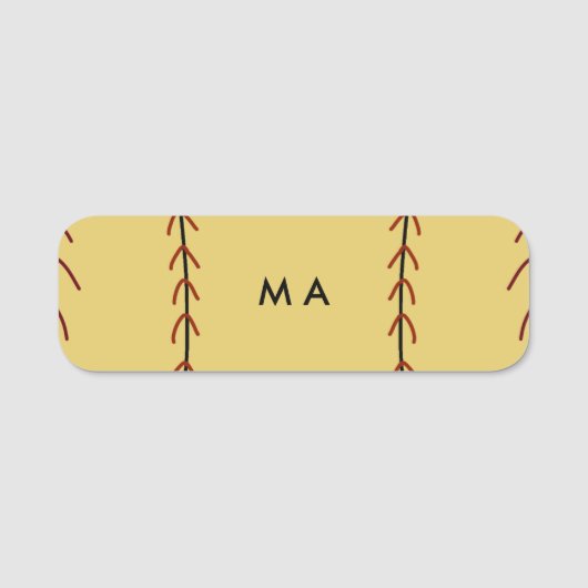 Einfache Monogramm fügen Sie den Namen Mann minima Namensschild (Vorderseite)