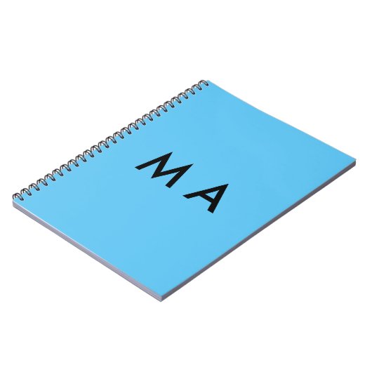 Einfache Monogramm fügen Sie den Namen Mann minima Notizblock (Linke Seite)