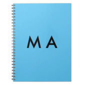 Einfache Monogramm fügen Sie den Namen Mann minima Notizblock (Vorderseite)