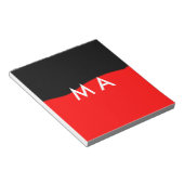 Einfache Monogramm fügen Sie den Namen Mann minima Notizblock (angewinkelt)