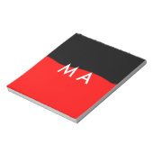Einfache Monogramm fügen Sie den Namen Mann minima Notizblock (Rotiert)
