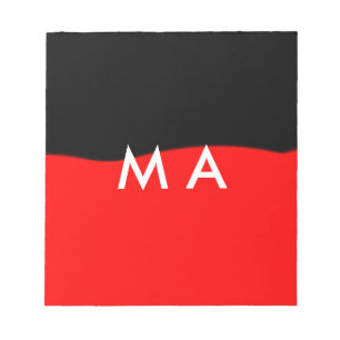 Einfache Monogramm fügen Sie den Namen Mann minima Notizblock
