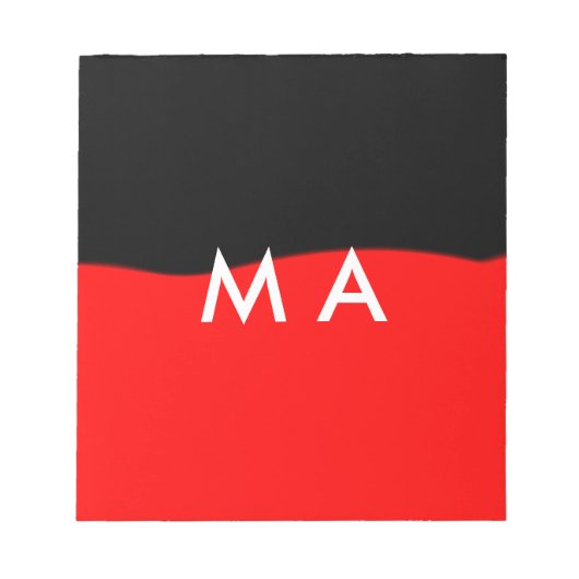 Einfache Monogramm fügen Sie den Namen Mann minima Notizblock (Vorderseite)