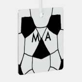 Einfache Monogramm fügen Sie den Namen Mann minima Ornament Aus Metall (Vorderseite Rechts)