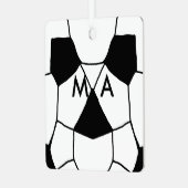 Einfache Monogramm fügen Sie den Namen Mann minima Ornament Aus Metall (Vorderseite links)