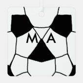 Einfache Monogramm fügen Sie den Namen Mann minima Ornament Aus Metall (Rückseite)