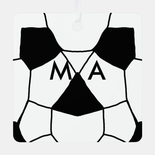 Einfache Monogramm fügen Sie den Namen Mann minima Ornament Aus Metall (Vorderseite)