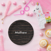 Einfache Monogramm fügen Sie den Namen Mann minima Pappteller (Party)