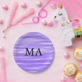 Einfache Monogramm fügen Sie den Namen Mann minima Pappteller (Party)