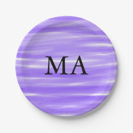 Einfache Monogramm fügen Sie den Namen Mann minima Pappteller