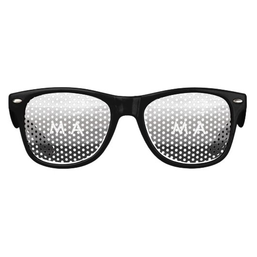 Einfache Monogramm fügen Sie den Namen Mann minima Partybrille (Vorderseite)