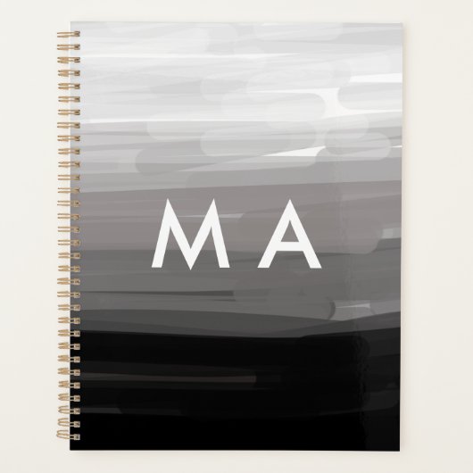 Einfache Monogramm fügen Sie den Namen Mann minima Planer (Vorderseite)
