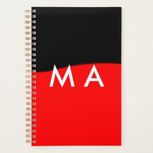 Einfache Monogramm fügen Sie den Namen Mann minima Planer (Vorderseite)