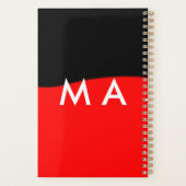 Einfache Monogramm fügen Sie den Namen Mann minima Planer (Rückseite)