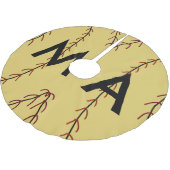 Einfache Monogramm fügen Sie den Namen Mann minima Polyester Weihnachtsbaumdecke (Schrägansicht)