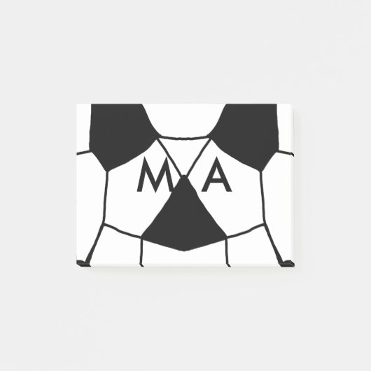 Einfache Monogramm fügen Sie den Namen Mann minima Post-it Klebezettel (Vorderseite)