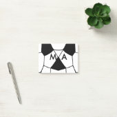 Einfache Monogramm fügen Sie den Namen Mann minima Post-it Klebezettel (Büro)
