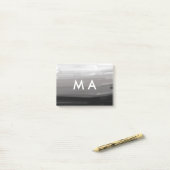 Einfache Monogramm fügen Sie den Namen Mann minima Post-it Klebezettel (Auf Schreibtisch)