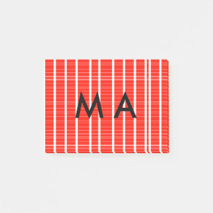 Einfache Monogramm fügen Sie den Namen Mann minima Post-it Klebezettel