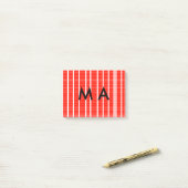 Einfache Monogramm fügen Sie den Namen Mann minima Post-it Klebezettel (Auf Schreibtisch)