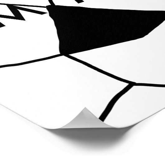 Einfache Monogramm fügen Sie den Namen Mann minima Poster (Ecke)