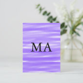 Einfache Monogramm fügen Sie den Namen Mann minima Postkarte (Stehend Vorderseite)