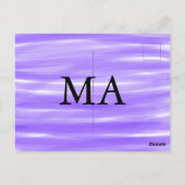 Einfache Monogramm fügen Sie den Namen Mann minima Postkarte (Rückseite)