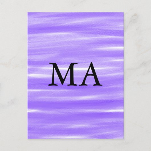 Einfache Monogramm fügen Sie den Namen Mann minima Postkarte (Vorderseite)