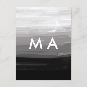 Einfache Monogramm fügen Sie den Namen Mann minima Postkarte