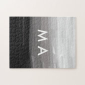 Einfache Monogramm fügen Sie den Namen Mann minima Puzzle (Horizontal)