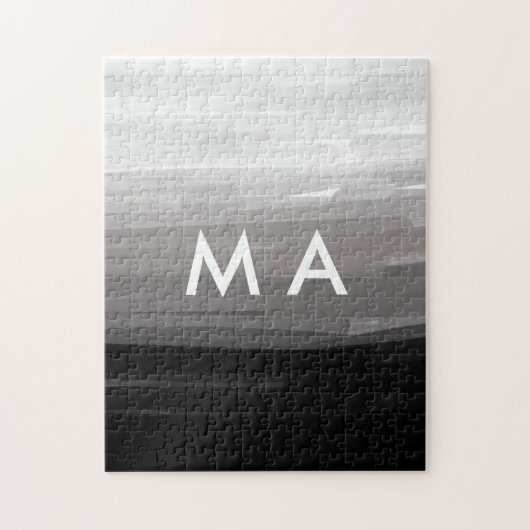 Einfache Monogramm fügen Sie den Namen Mann minima Puzzle (Vertikal)