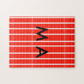 Einfache Monogramm fügen Sie den Namen Mann minima Puzzle (Horizontal)