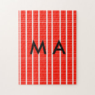 Einfache Monogramm fügen Sie den Namen Mann minima Puzzle